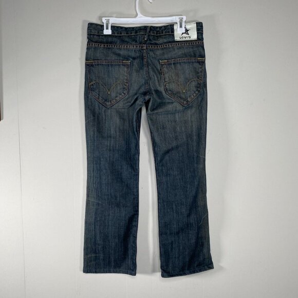 Vintage Levi's Black Star Bootcut Denim Jeans Men's 32 x 28 Blue Japan VTG - Picture 2 of 15